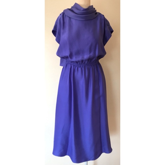 PS2 • 6 • 100% Silk Vintage Purple Dress - Picture 4 of 7